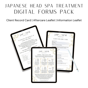 Japanese Head Spa Treatment Digital Forms Pack